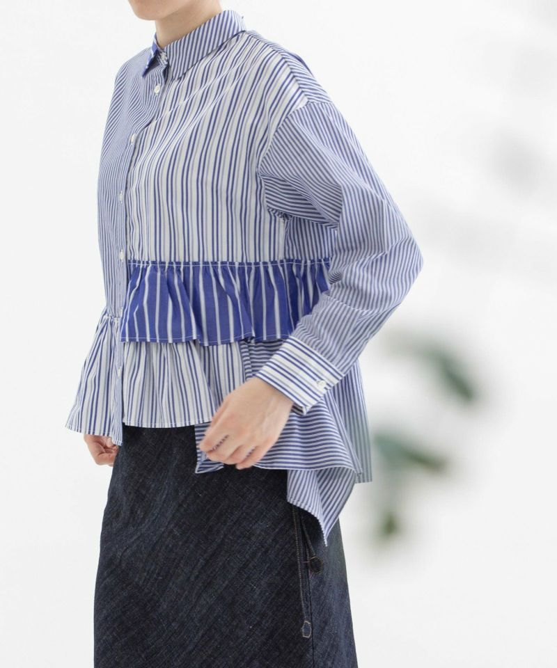 【タグ付き】nop de nod miscアシメトリー裾フリルシャツ SUMMER SALE】miscアシメトリー裾フリルシャツ | COO ONLINE