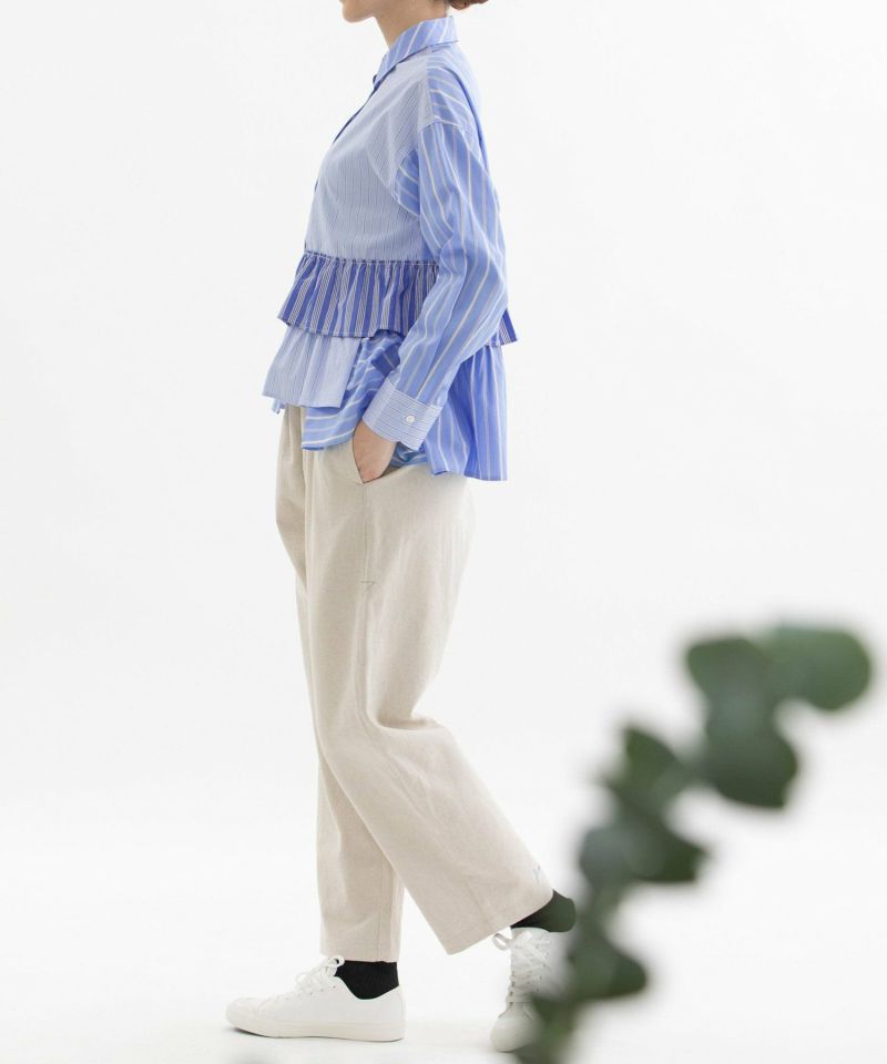 【タグ付き】nop de nod miscアシメトリー裾フリルシャツ SUMMER SALE】miscアシメトリー裾フリルシャツ | COO ONLINE