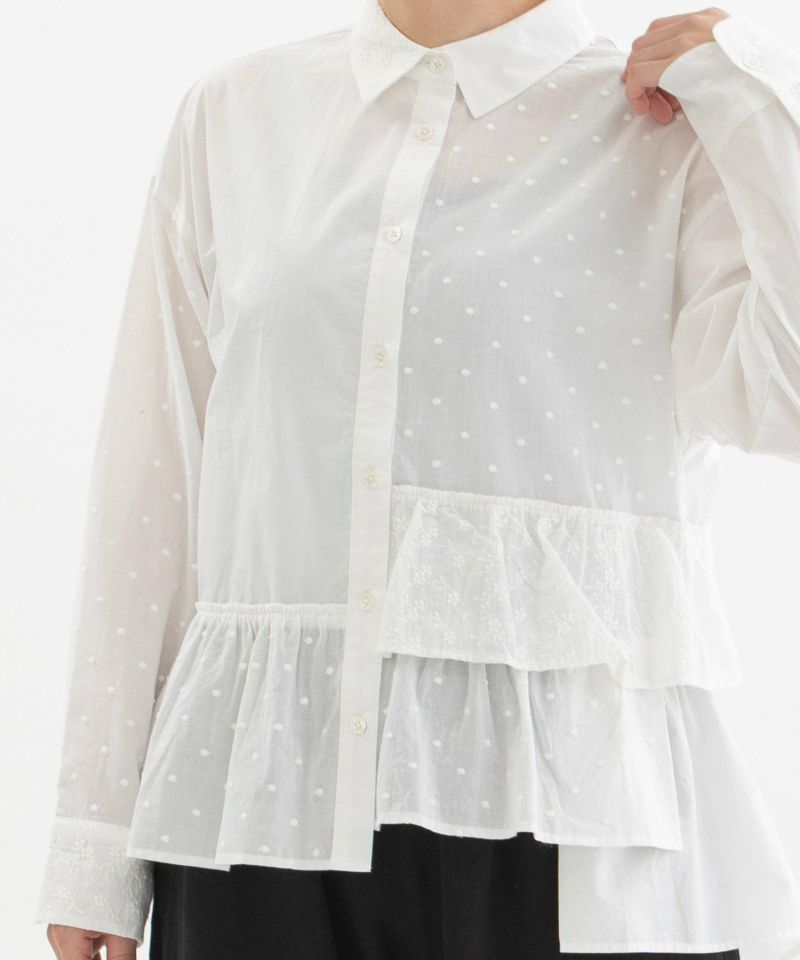 SUMMER SALE】miscアシメトリー裾フリルシャツ | COO ONLINE