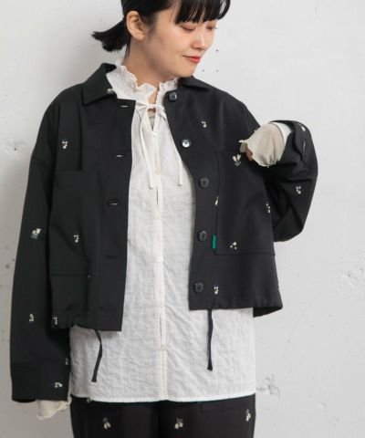 美品3.1 Phillip Lim フラワー刺繍 ジャケット 3.1 Phillip Lim Floral Embroidered Bomber Jacket - Blue