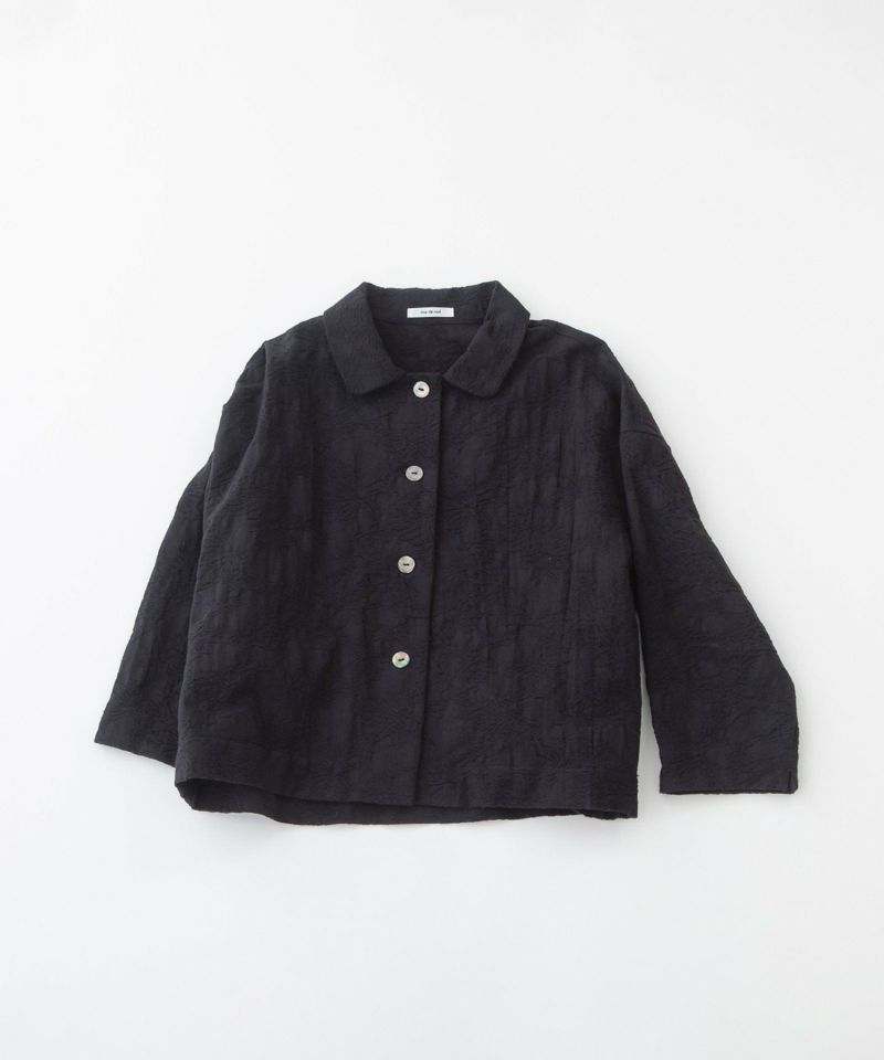 SUMMER SALE】コットンリネンジャカードショートジャケット