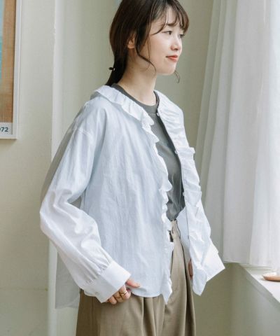 春夏新作モデル SUMMER SALE】ラッフルフリルブラウス | COO ONLINE トップス