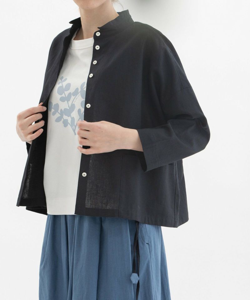 【再入荷】 PRE COO | SALE】リネンコットンダッチカラージャケットシャツ ジャケット・アウター