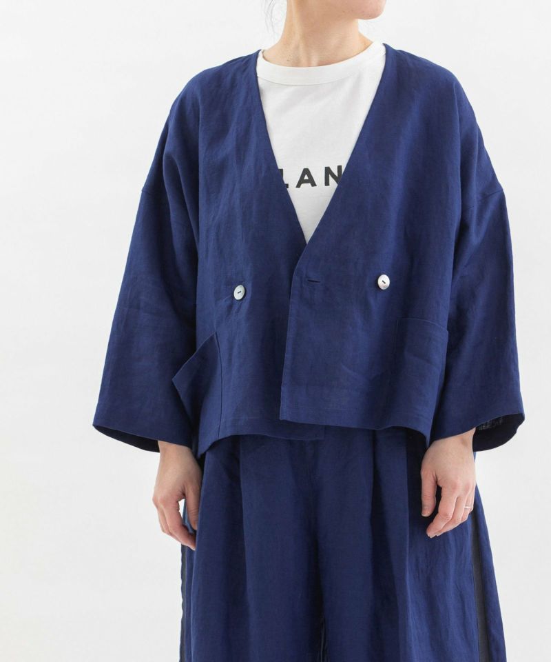 NEW ARRIVAL PRE ORDER＞Cielリネンノーカラーカーデジャケット
