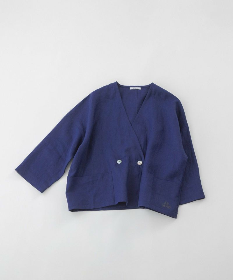 【nopdenod】ドルマンスタンドカラーリネンジャケット　ノップドゥノッド SUMMER SALE】リネンコットンダッチカラージャケットシャツ