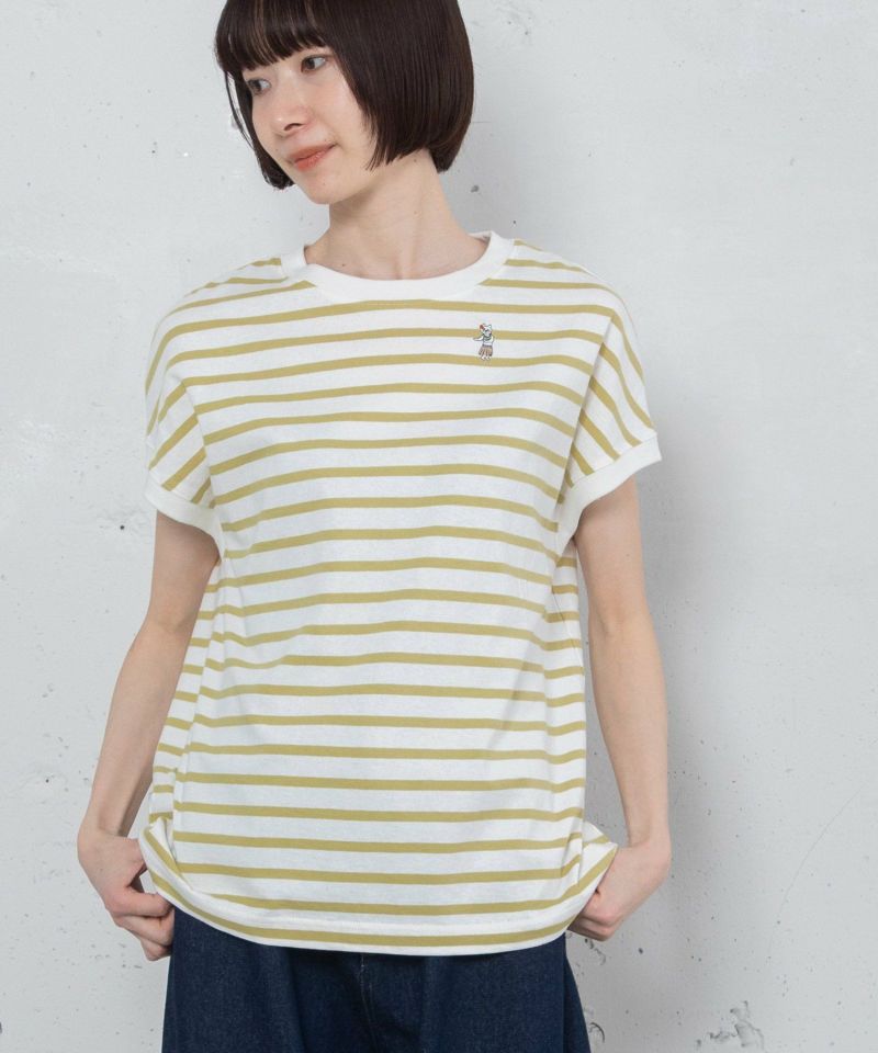 USAコットンワンポイント刺繍フレンチスリーブTee | COO ONLINE