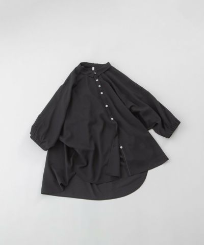 nop de nod - 新品タグ付き☆ノップドゥノッド　チュニック　シャツ　くるみボタン　チャコール nop de nod - 新品タグ付き☆ノップドゥノッド チュニック