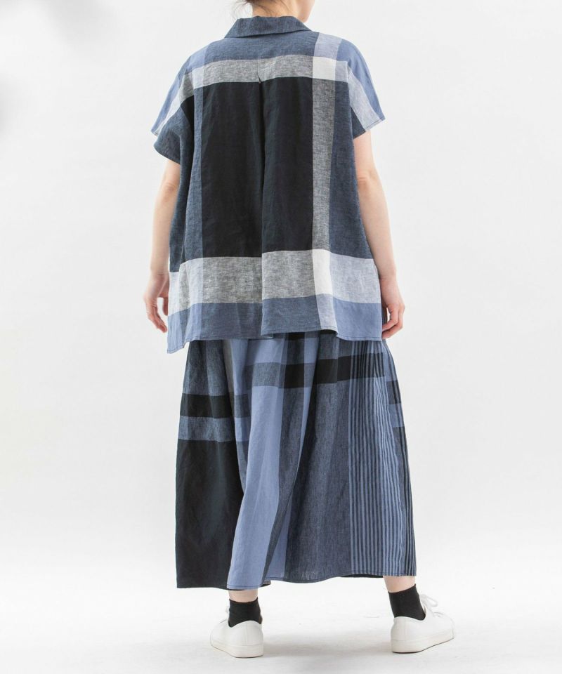 SUMMER SALE】リネンパネルチェックタックスカート | COO ONLINE