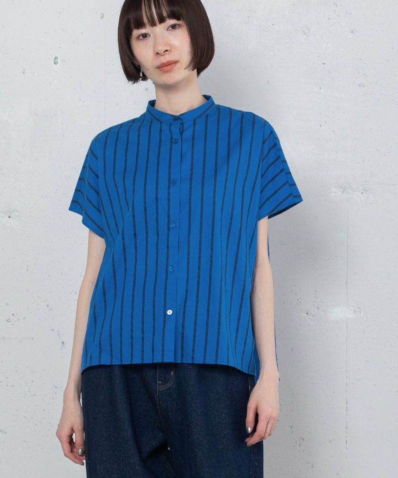 CITYSHOP TUCK DRESS SHIRTS ストライプ バンドカラー CITYSHOP TUCK DRESS SHIRTS ストライプ バンドカラー - メルカリ