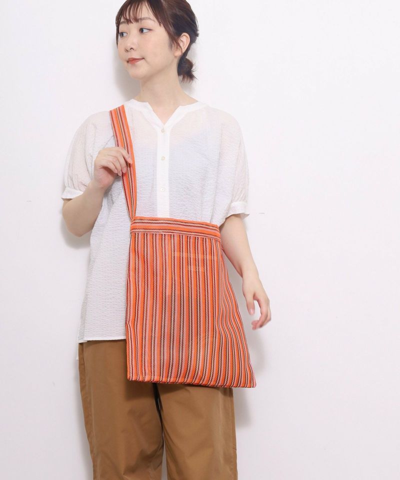 PATOU☆ストライプ ストラップ付ショルダーバッグ♪【送料込】 ストライプネットショルダーバッグ | ファッション通販サイト NUGU