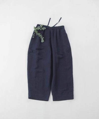 nop de nod パンツ リネン8分丈タックワイドパンツ レディース