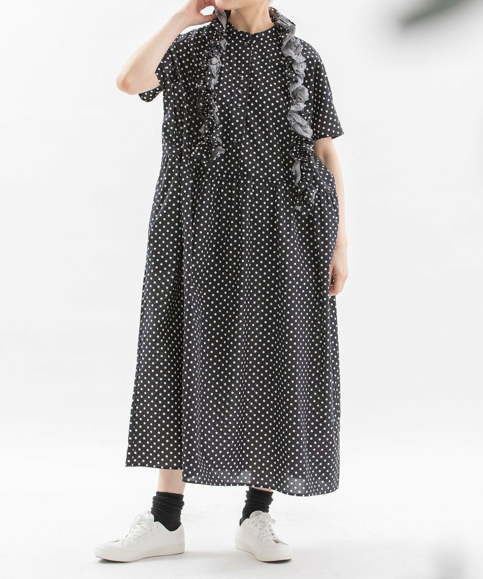 nop de nod ノップドゥノッド ドットサークル ロングワンピース