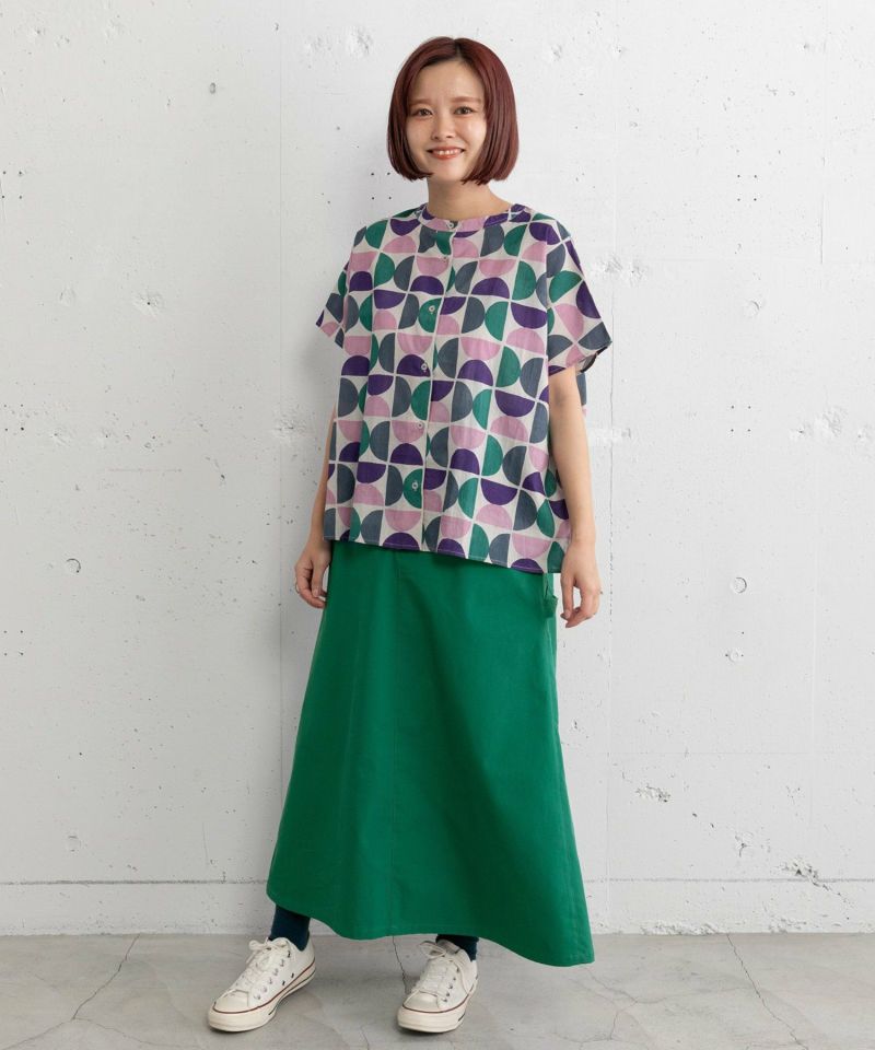 made in INDIA＞Art motif print 羽織りシャツ | COO ONLINE