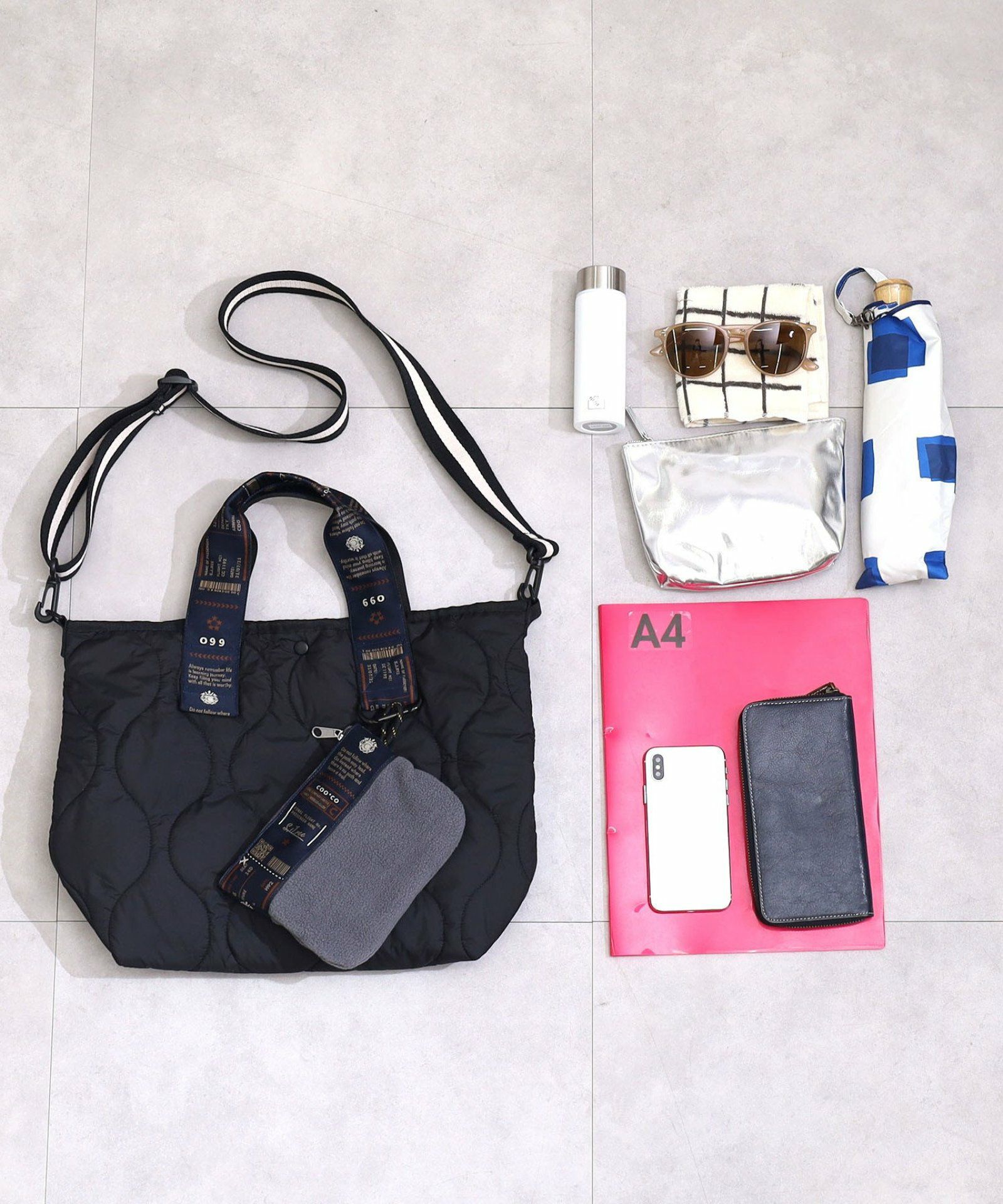 OUTLET SALE】 オリジナル柄テープキルティング2WAYトートバッグ