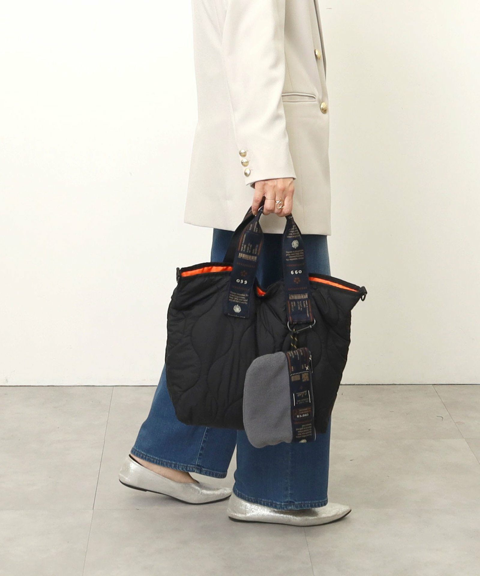 OUTLET SALE】 オリジナル柄テープキルティング2WAYトートバッグ