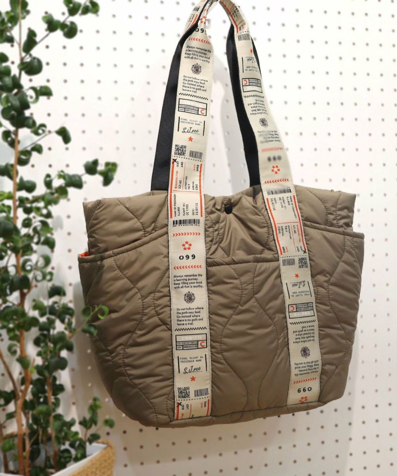 WINTER SALE】30％OFFオリジナル柄テープキルティング多ポケトート