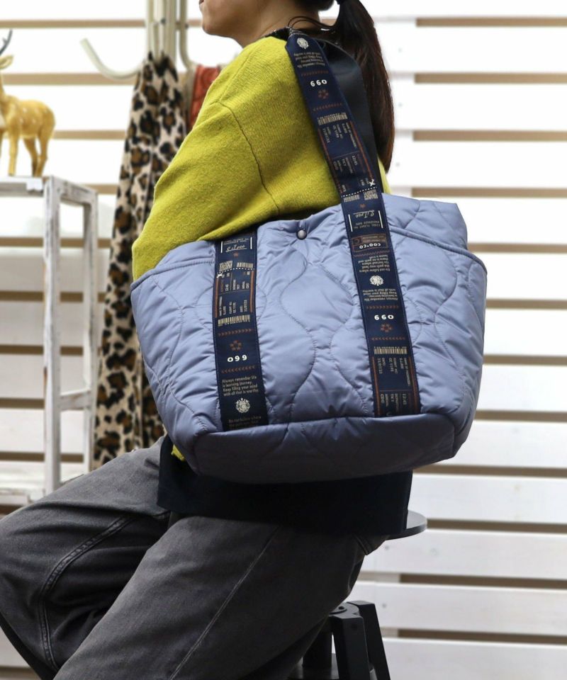 WINTER SALE】30％OFFオリジナル柄テープキルティング多ポケトート