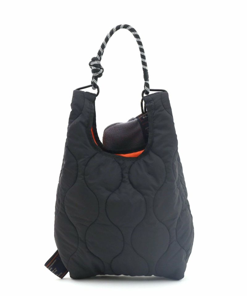 もちこキルティング ブラック ハンドバッグ オリジナル柄テープキルティングマルシェ型バッグ | COO ONLINE
