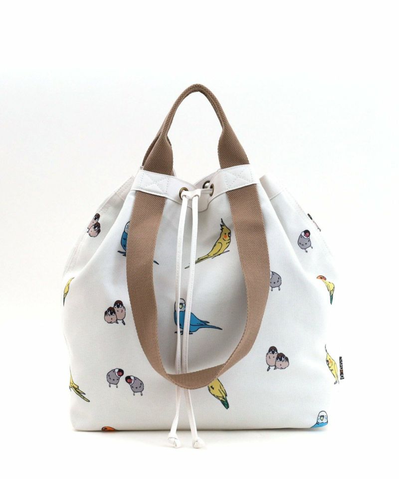 WINTER SALE】30％OFFペットプリントダブルハンドル巾着バッグ／A4