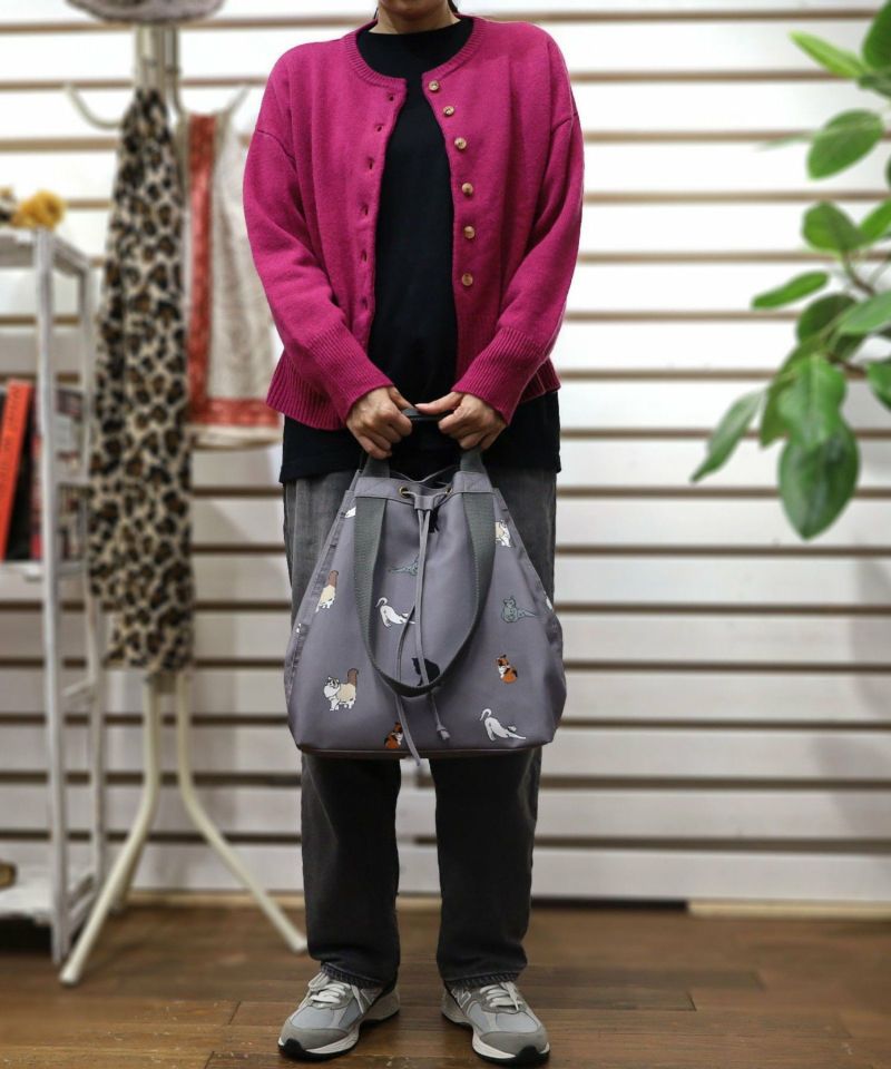 ❤新品・未使用❤【COOCO】ペットプリントダブルハンドル巾着バッグ A4収納 ペットプリントダブルハンドル巾着バッグ／A4対応 | COO ONLINE