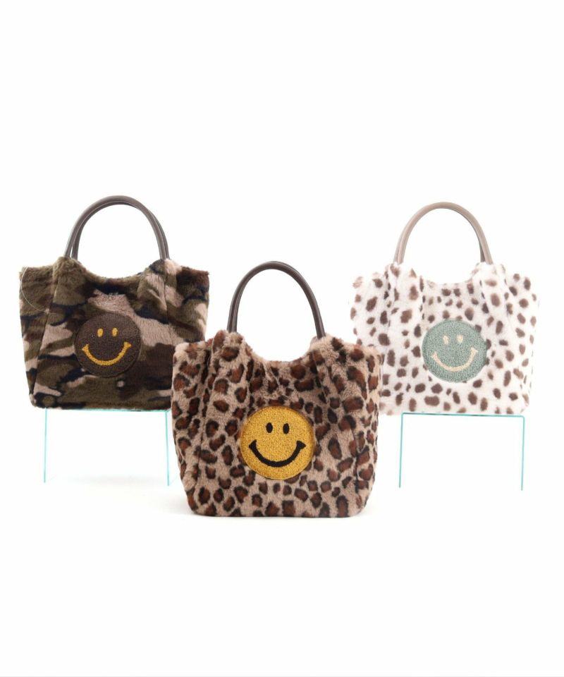 SMILEY サガラ刺繍xアニマル柄エコファートートバッグ | COO ONLINE