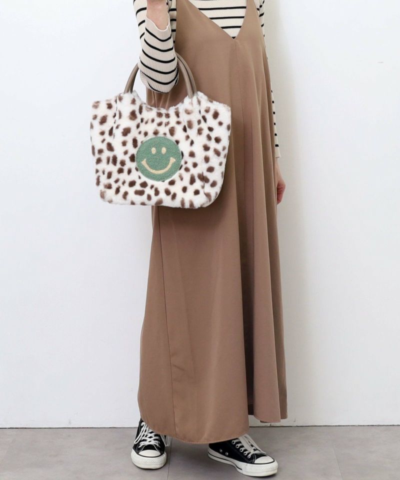 SMILEY サガラ刺繍xアニマル柄エコファートートバッグ | COO ONLINE