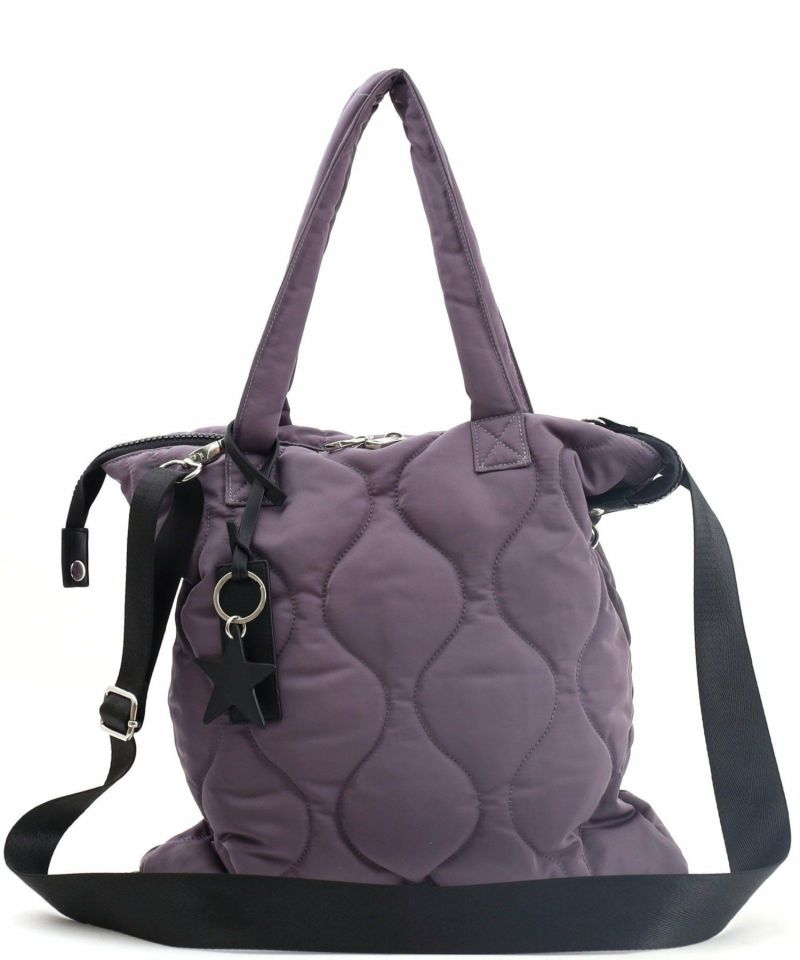 ダークグレー キルティングトートバッグ イッカ ikka キルティングビッグトートバッグ （グレー