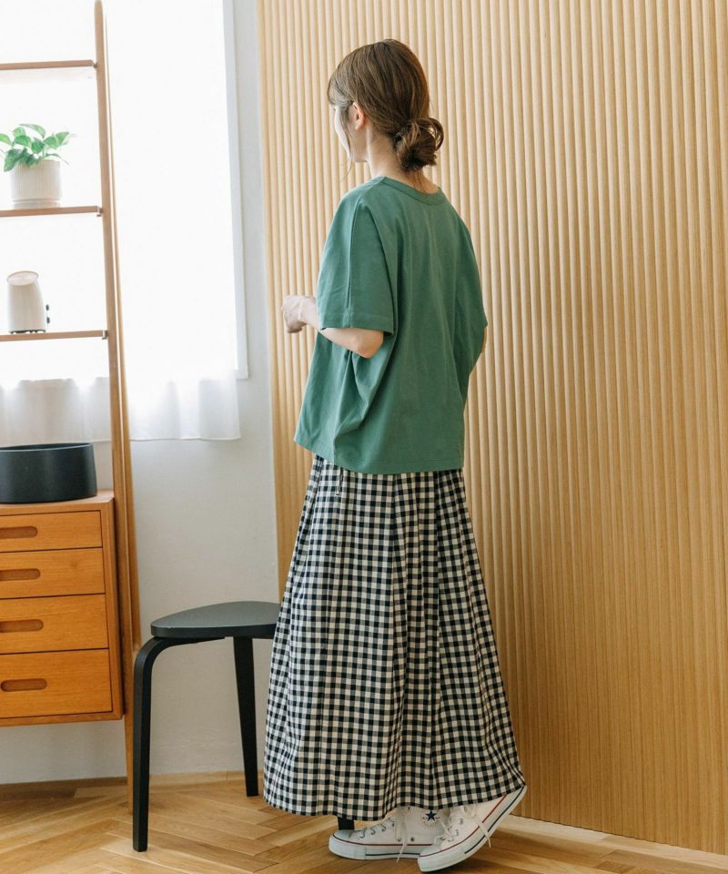 IENA カラーギンガム タックスカート グリーン サイズ38 IENA（イエナ）の「カラーギンガム タックスカート（スカート