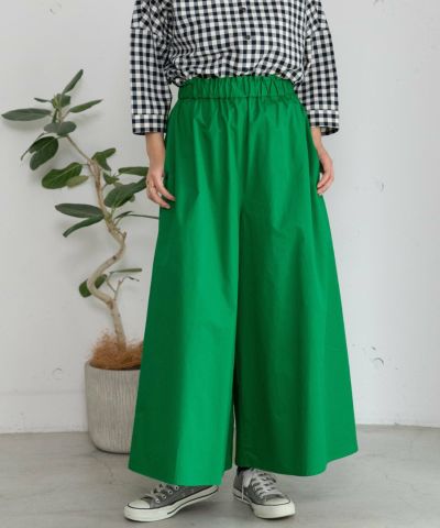 nop de nodノップドゥノッド　ポムパンツ　ゆったりテーパードパンツ　黒 nop de nod（ノップドゥノッド）の「Pomme リネンコットン裾