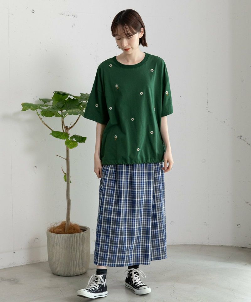 Tシャツ(長袖/七分) TOGA - holiday SUPER FINE DRY BIGT-SHIRT FLOWER フラワー刺繍bigTシャツ | COO ONLINE