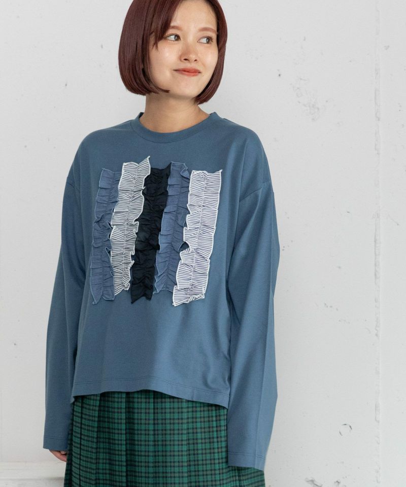 WINTER SALE】異素材ミックスフリルトップス | COO ONLINE