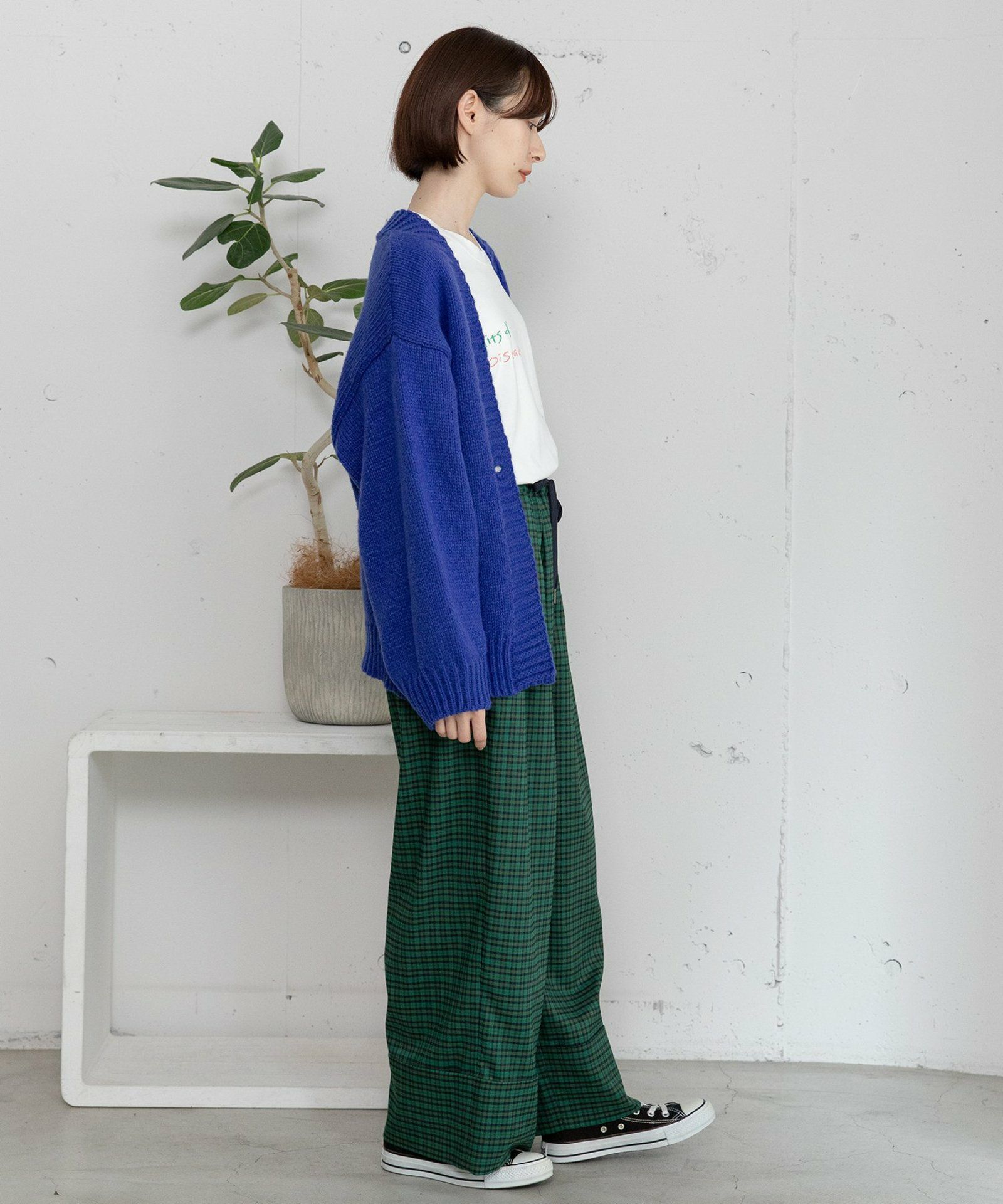 ロールアップデザインチェックパンツ | COO ONLINE