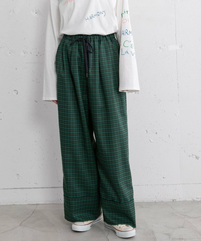 popoさま確認用 ロールアップデザインチェックパンツ | COO ONLINE