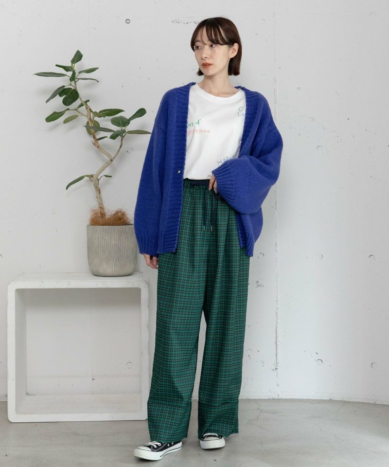 バックロゴカーディガン WINTER SALE】バックロゴ刺繍ルーズカーディガン | COO ONLINE