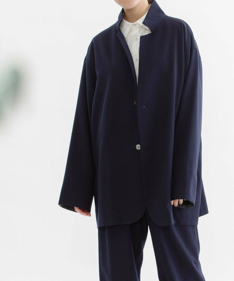 エコテックギャバオーバーサイズドジャケット　34 エコテックギャバオーバーサイズドジャケット 34