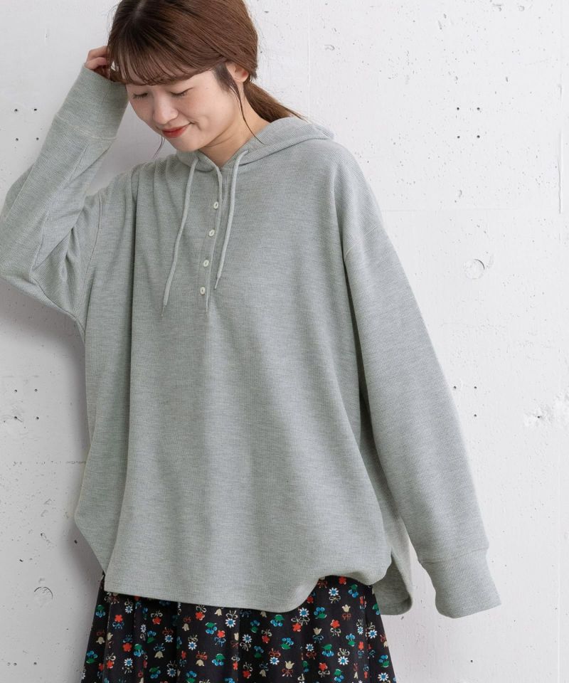 ❴bnhuyf❵ ヘンリーネックフーディトップス | COO ONLINE