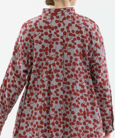 nop de nod タグ付き　ビエラユーカリプリントスタンドカラーワンピース nop de nod タグ付き ビエラユーカリプリントスタンドカラーワンピース