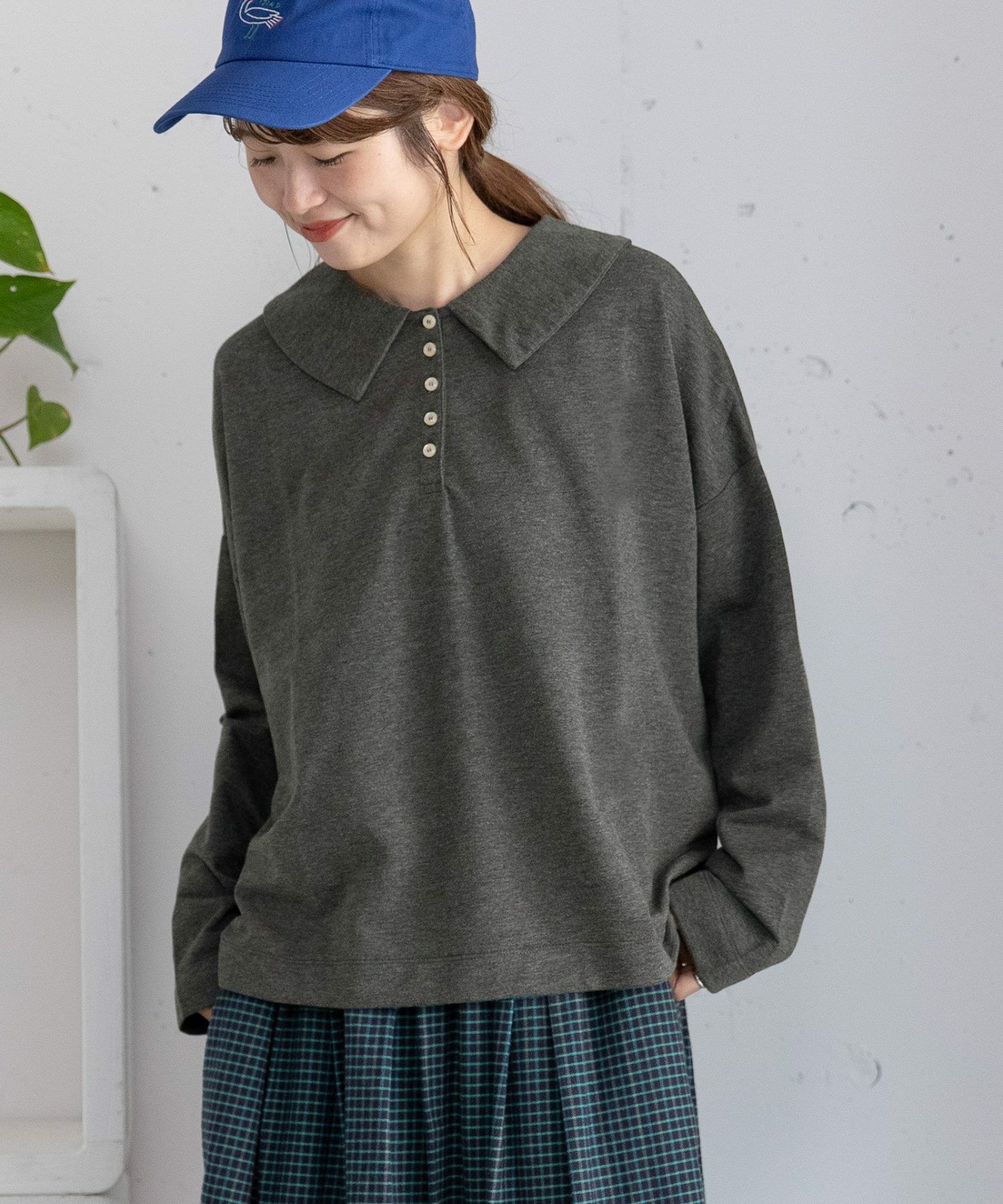 WINTER SALE】フラットカラー並びボタン長袖トップス | COO ONLINE