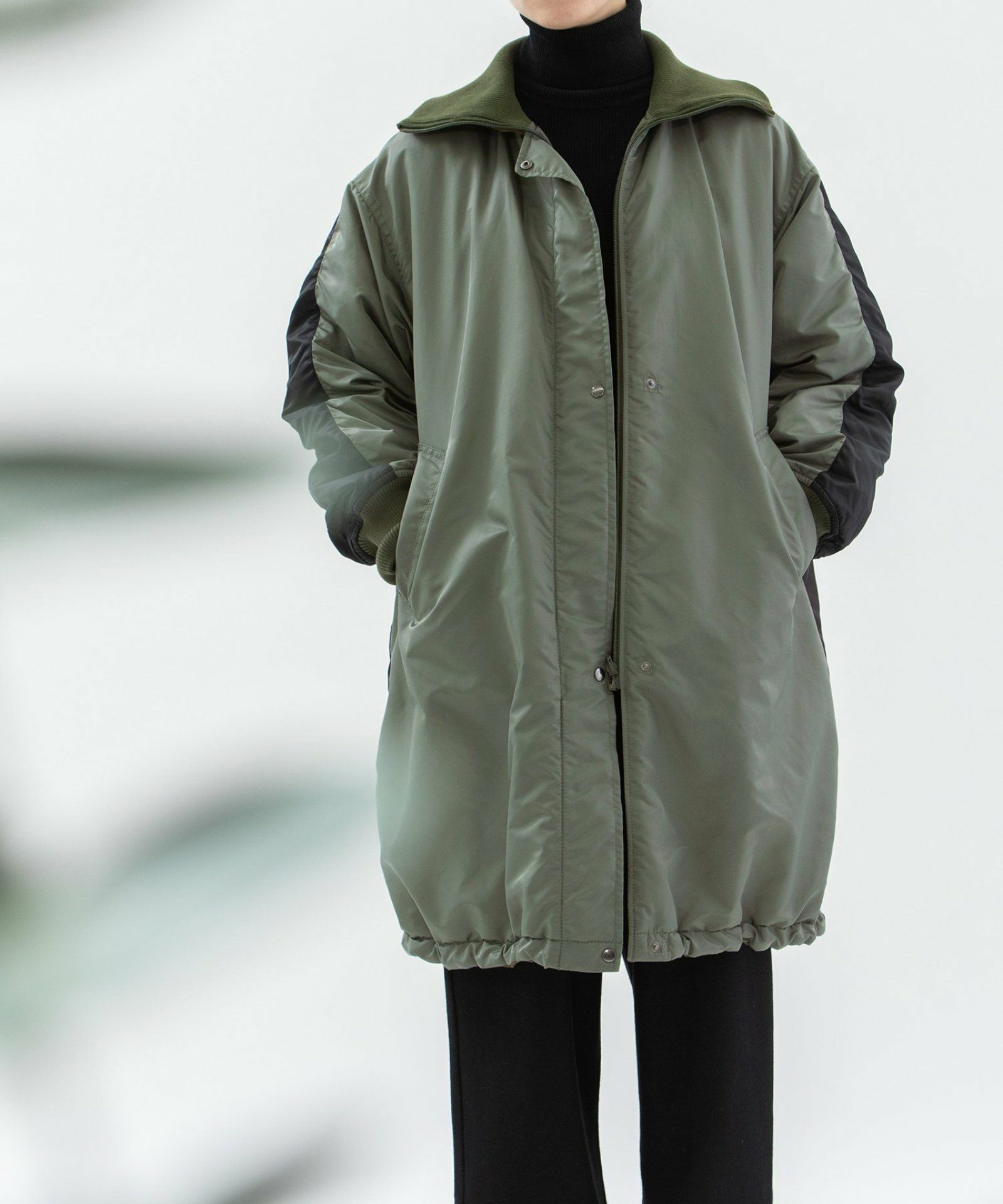 モデル身長：167cm（カーキ：オモテ面）