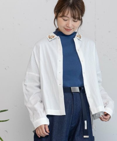 CRESCENT DUO ブラウス AZUL BY MOUSSY | 2WAYサイドタイブラウス (シャツ・ブラウス ) |SHEL