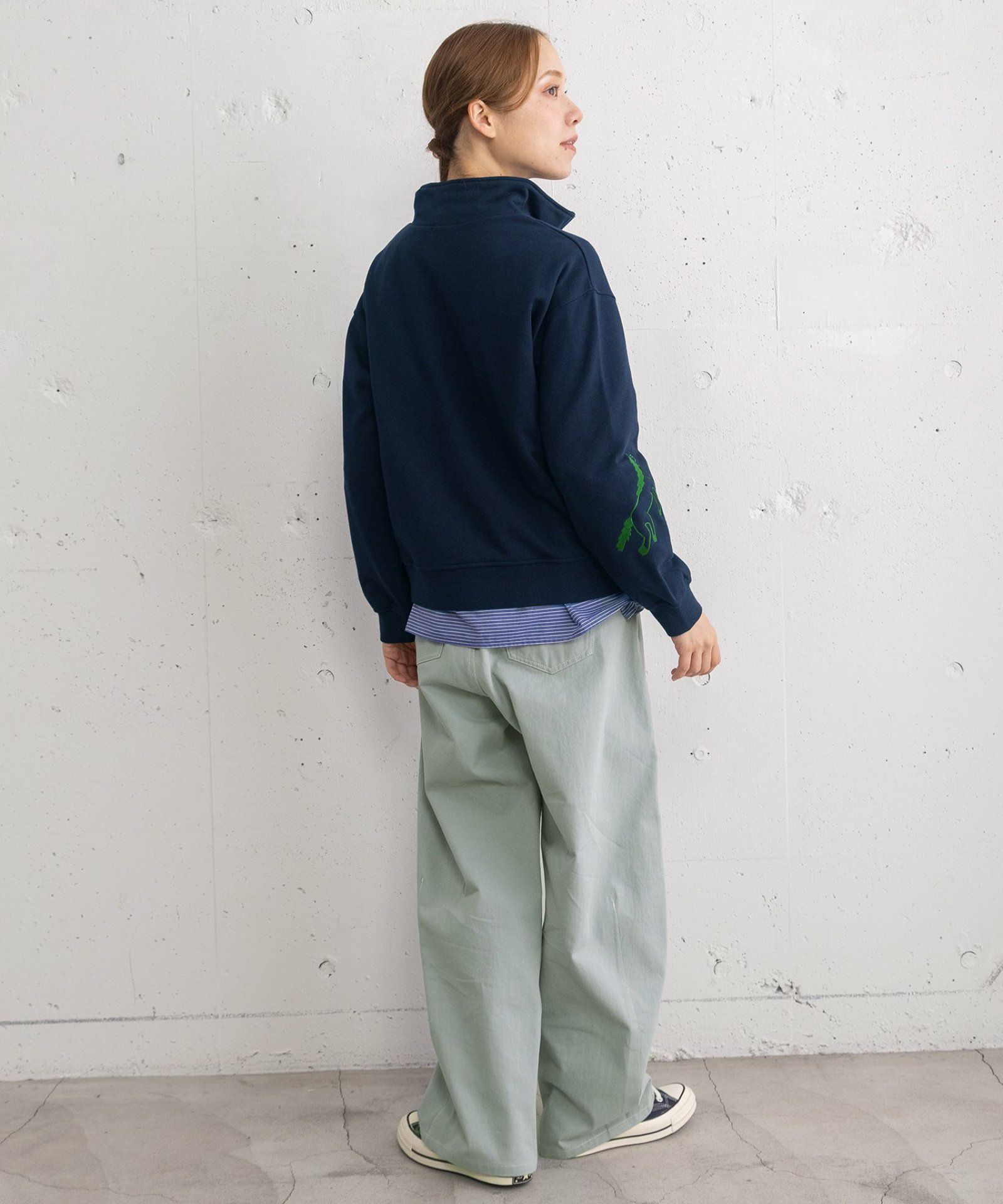 Sachi.ページ HORSE刺繍zipあき裏毛プルオーバー | COO ONLINE