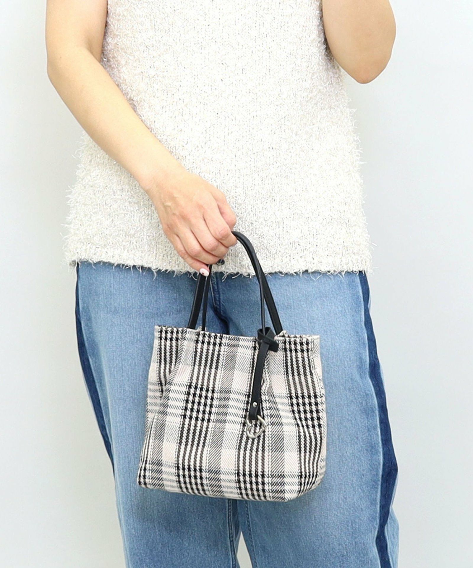 チェック柄ツマミハンドル2WAYミニトートバッグ | COO ONLINE