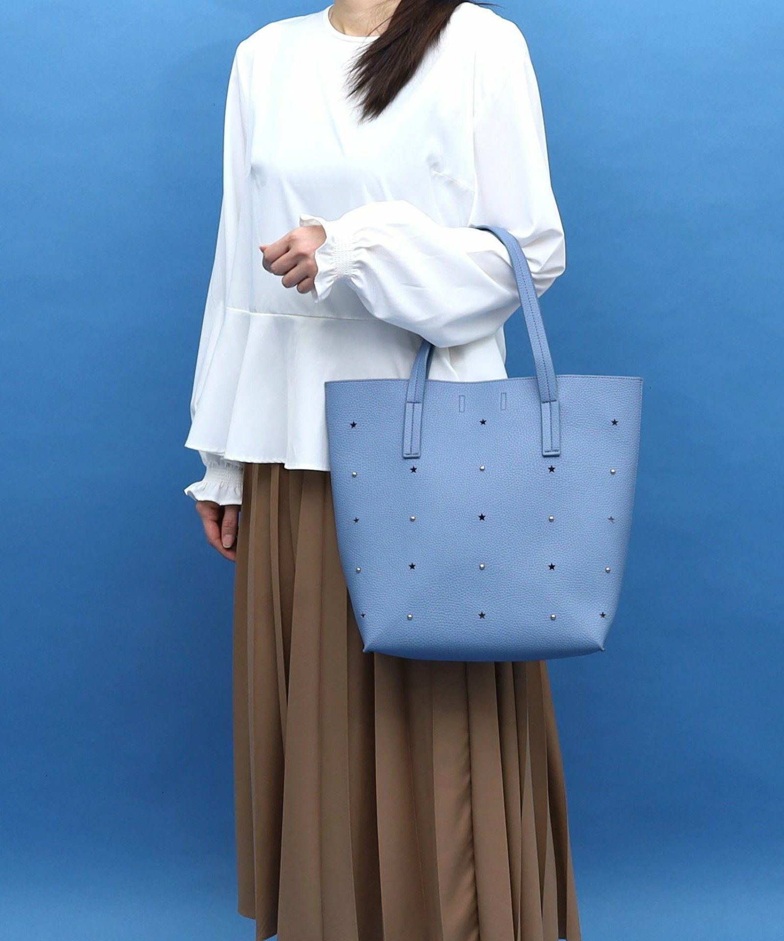 星柄刺繍フェイクレザートートバッグ／A4対応 | COO ONLINE