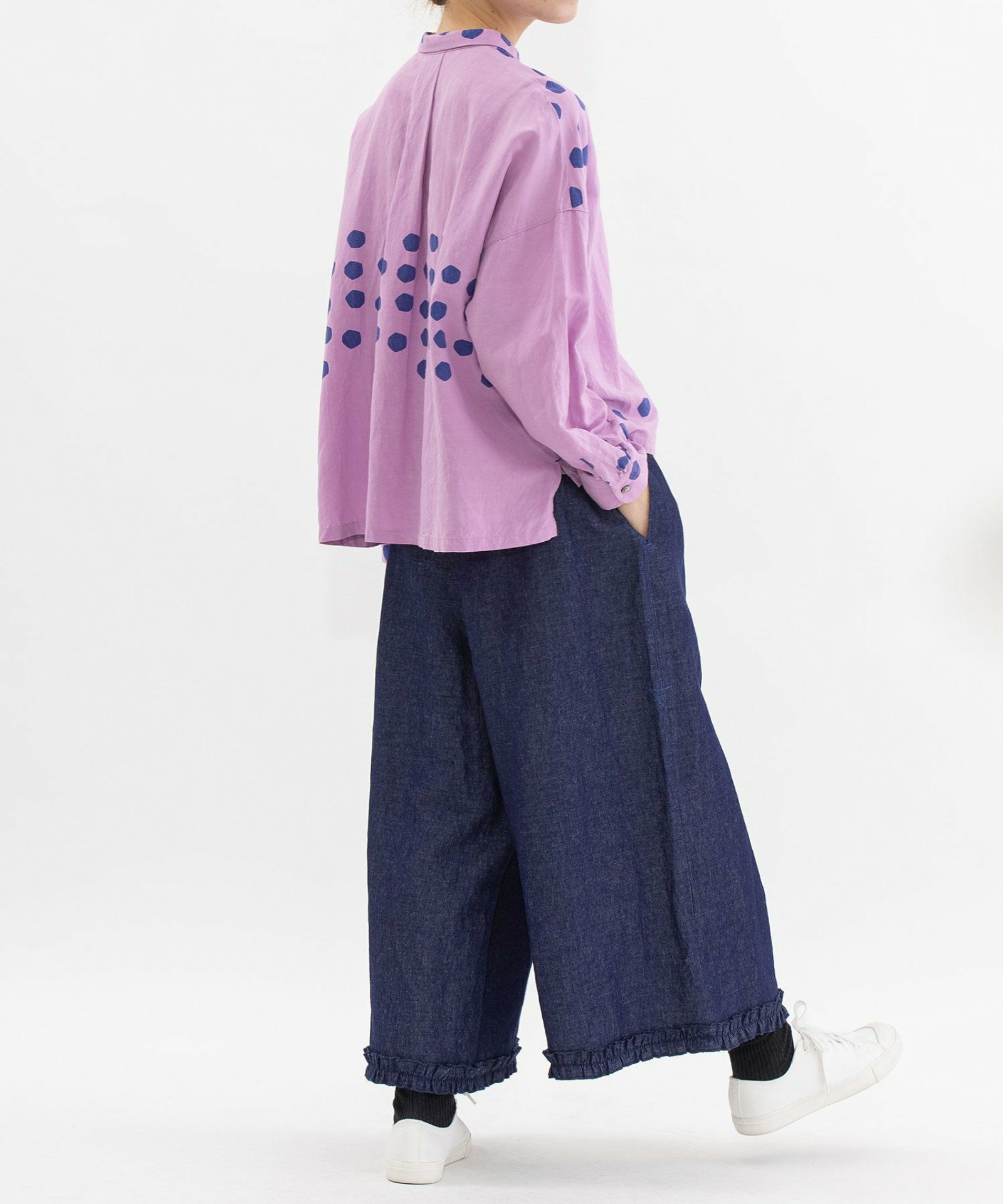 alice auaa 裾フリル クロップドパンツ cornet裾フリルクロップドパンツ | COO ONLINE